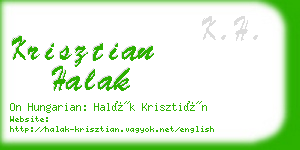 krisztian halak business card